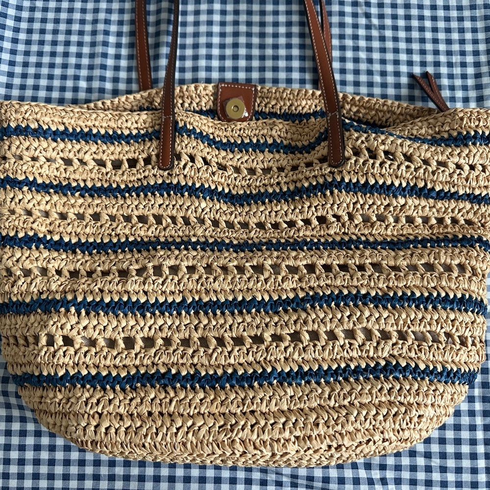 Mango straw basket Bag